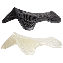 Acavallo Gel Pad and Front Riser Non-Slip Shock Abs Saddle Half Pad Black/Clear
