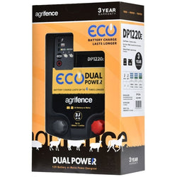 Agrifence Dual Power Eco Energiser DP1220 Electric Fence 3J 12v Battery and Mains