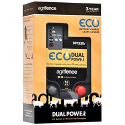 Agrifence Dual Power Eco Energiser DP1230 Electric Fence 5J 12v Battery and Mains