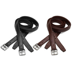 Arena by Bates Stirrup Leathers Non Stretch Slim Line Black 120cm SALE