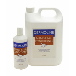 Dermoline Mane and Tail Conditioner Horse Detangler Long Lasting Gloss Silky Shine