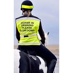 Equisafety Air Waistcoat Horse In Training Please Slow Down Hi-Vis Tabard M-XXL