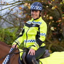 Equisafety Polite Lightweight Waterproof Hi Vis Jacket Reflective Fluorescent XS SALE