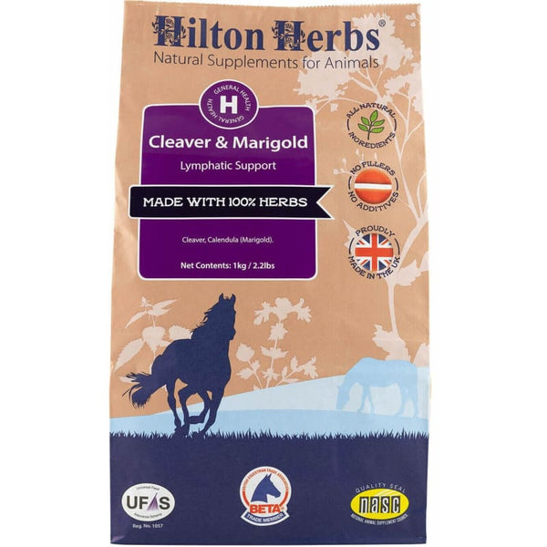 Hilton Herbs Cleaver and Marigold Lymphatic Glandular Support Supplement Horses
