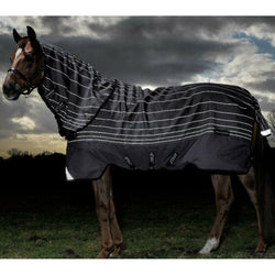 Horseware Amigo Bravo 12 Plus Reflectech 1200d Turnout Rug + Hood 100g 5'6'-7'3'
