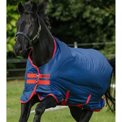 Horseware Mio Turnout Rug 600d Lightweight Lite 0g Navy/Red Black/Aqua 3'9'-7'0'