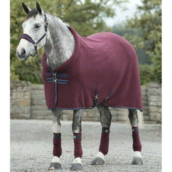 Horseware Rambo Cosy Fleece Cooler Warm Wicking Rug Navy/Burgundy 5'6'-7'3'