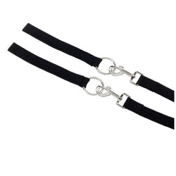 Hy Equestrian Draw Reins Cotton Webbing Ridden Training Aid Black One Size