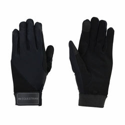 Hy Equestrian Hy5 KIDS Absolute Fit Riding Gloves Synthetic Suede Palm Black