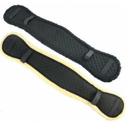 Hy Equestrian HyComfort Fleece and Cotton Girth Cover Comfort Black Black/Natural