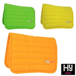 Hy Equestrian Neon Reversible Comfort Quilted Saddle Pad Yellow/Green/Orange