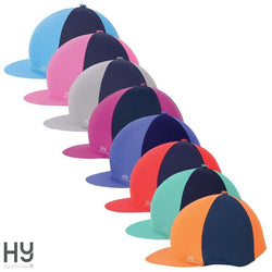Hy Equestrian Hy Sport Active Hat Silk 2 Tone Jockey Skull Cap XC Hat Cover All