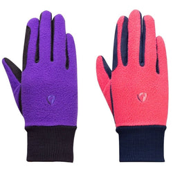 Hy Hy5 Childrens Warm Winter Fleece Two Tone Riding Gloves Various Colours S-XL