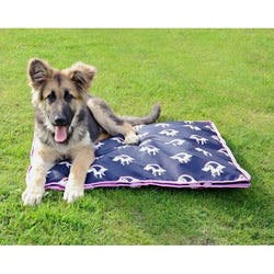 Hy Unicorn Print Easy Clean Waterproof Nylon Ripstop Comfy Dog Bed Mat Navy/Pink