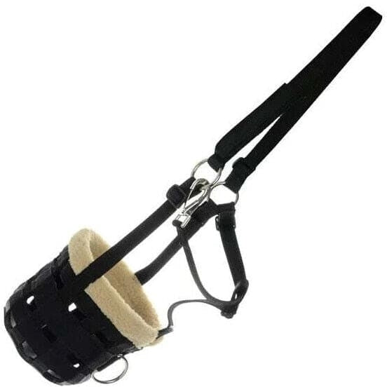 Hy Equestrian Muzzle with Fleece Grazing Muzzle For Laminitis & Weight ...