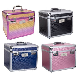 Imperial Riding Grooming Kit Box With Combination Lock IRHShiny Black/Navy/Pink