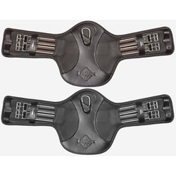 LeMieux Arika Contoured Short Stud Girth Anatomic Leather Black/Brown 45-75cm