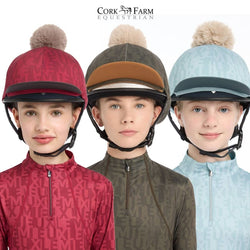 LeMieux Casey Hat Silk Removable Pom Pom Lycra XC Skull Cap Cover New Colours 24