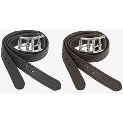 LeMieux Childrens Stirrup Leathers Close Contact Nylon Core Brown/Black 70-115cm