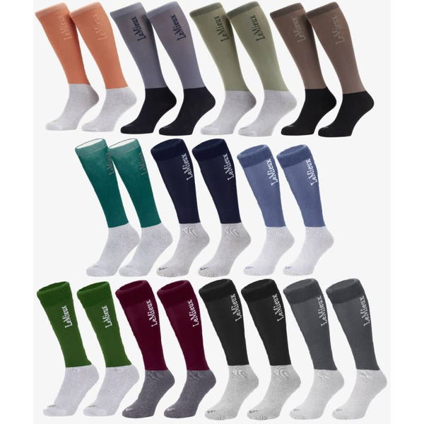 LeMieux Competition Socks Ultra Close Contact Technical Cotton Riding Twin Pack