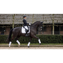 LeMieux Crystal Suede Dressage Pad Square Quilted Saddlepad Burgundy/Black/White