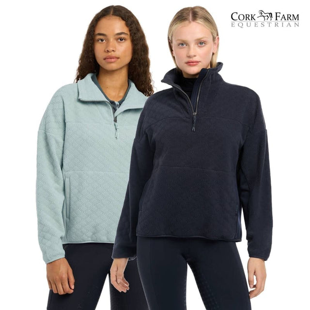 LeMieux Dana Quarter Zip Fleece Warm Winter Debossed Polar Layer Jumper UK6 18 Cork Farm Equestrian