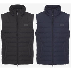 LeMieux Gilet Mens Short Sleeveless Puffer Coat Wind/Water Resistant Black/Navy
