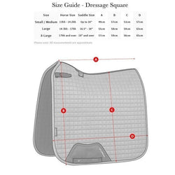 LeMieux Le Cool Grip Anti-Slip Self-Cooling Dressage Square Grey/Navy/White NEW