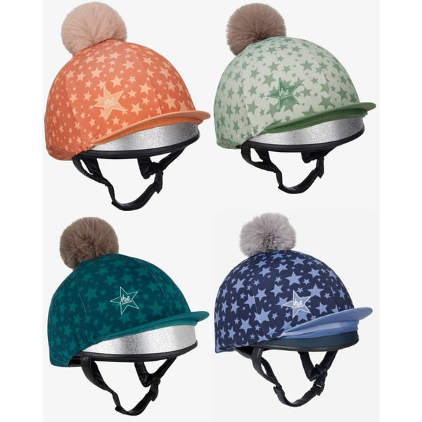 LeMieux Mini Hat Silk Kids Lycra XC Skull Cap Cover with Pom Pom New Summer 2024