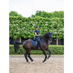 LeMieux Self-Cool Dressage Square Cooling Spine SaddlePad White/Blue/Grey/Blue