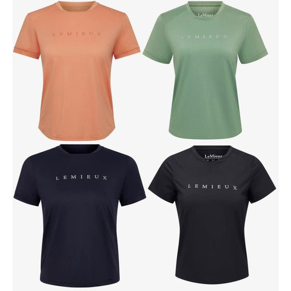 LeMieux Sports T-Shirt Ladies Tee Sweat-Wicking Relaxed Fit Top Summer 24 UK6-18
