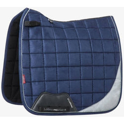 LeMieux Suede Dressage Square Reflective Hi-Viz Be Seen Soft Wicking Pad Navy