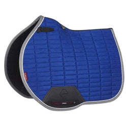 LeMieux Suede EuroJump Square Euro Jump Jumping Saddlepad Grey/Black/Blue/White