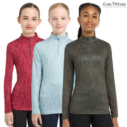 LeMieux Young Rider Casey Base Layer Kids Teens Wicking XC Top Shirt Age 7-14