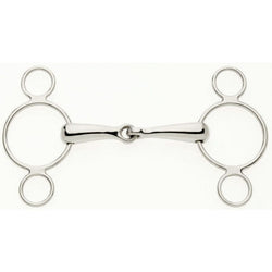 Lorina Continental 2 Ring Single Jointed Continental Dutch Gag Bubble Bit 4.5-6