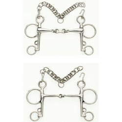 Lorina French Link Pelham or Single Jointed Pelham Bit With Curb Chain 4.5 - 6'