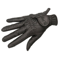 Mark Todd Childrens Leather Ventilated Riding Show Gloves Black Age 10-12 SALE
