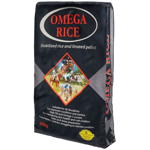 Omega Equine Rice Conditioning Feed Stamina Skin and Coat High Oil and Omega 3 20kg