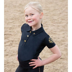 Supreme Products Active Junior Show Rider Polo Shirt Short Sleeve Top 5-14 Years