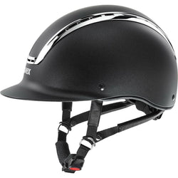 Uvex SUXXEED Chrome Riding Helmet Adjustable Hat Kite VG1 Black/Navy/Silver XS-S
