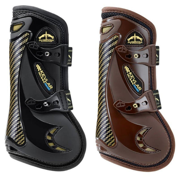Veredus made with Kevlar® Gel Vento Show Jumping Front Tendon Boots Black/Brown