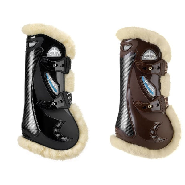 Veredus STS Carbon Gel Vento Fur Lined AirCooling Front Tendon Boots Black/Brown