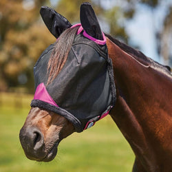 WeatherBeeta ComFiTec Deluxe Durable Mesh Mask with Ears +60% UV Block Fly Mask