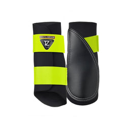 Equilibrium Tri-Zone Hi-Viz BRUSHING BOOTS Lightweight Black/Fluorescent XS-XL