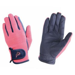 Hy5 Children's Every Day Two Tone Riding Gloves Small/Medium SALE
