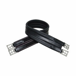 HyComfort Long Leather Padded Atherstone Girth Black/Brown 46"/52"/56" SALE