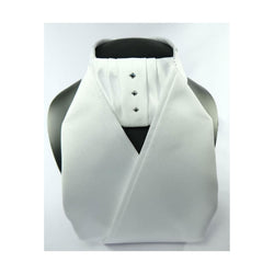 ShowQuest Pre Tied CHIQUE Stock with Diamond Swarovski Crystals White One Size