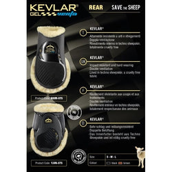 Veredus made with KEVLAR® Gel Vento STS Fur Lined FETLOCK Boots Black/Brown S-L