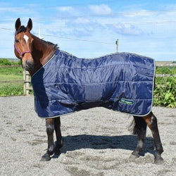 Whitaker Dunford 200g Standard Neck Mediumweight Stable Rug Navy/Lime 4'9 - 7'0'